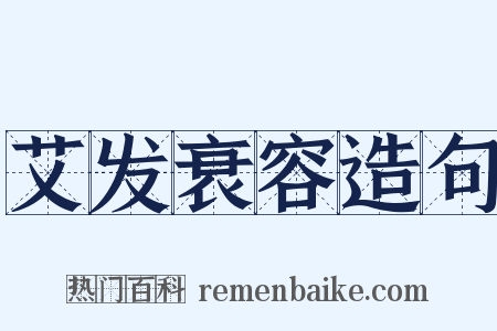 艾发衰容造句是什么意思的图片